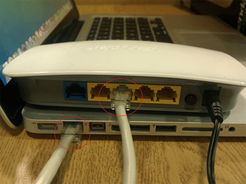 Tenda Router Connected by Ethernet